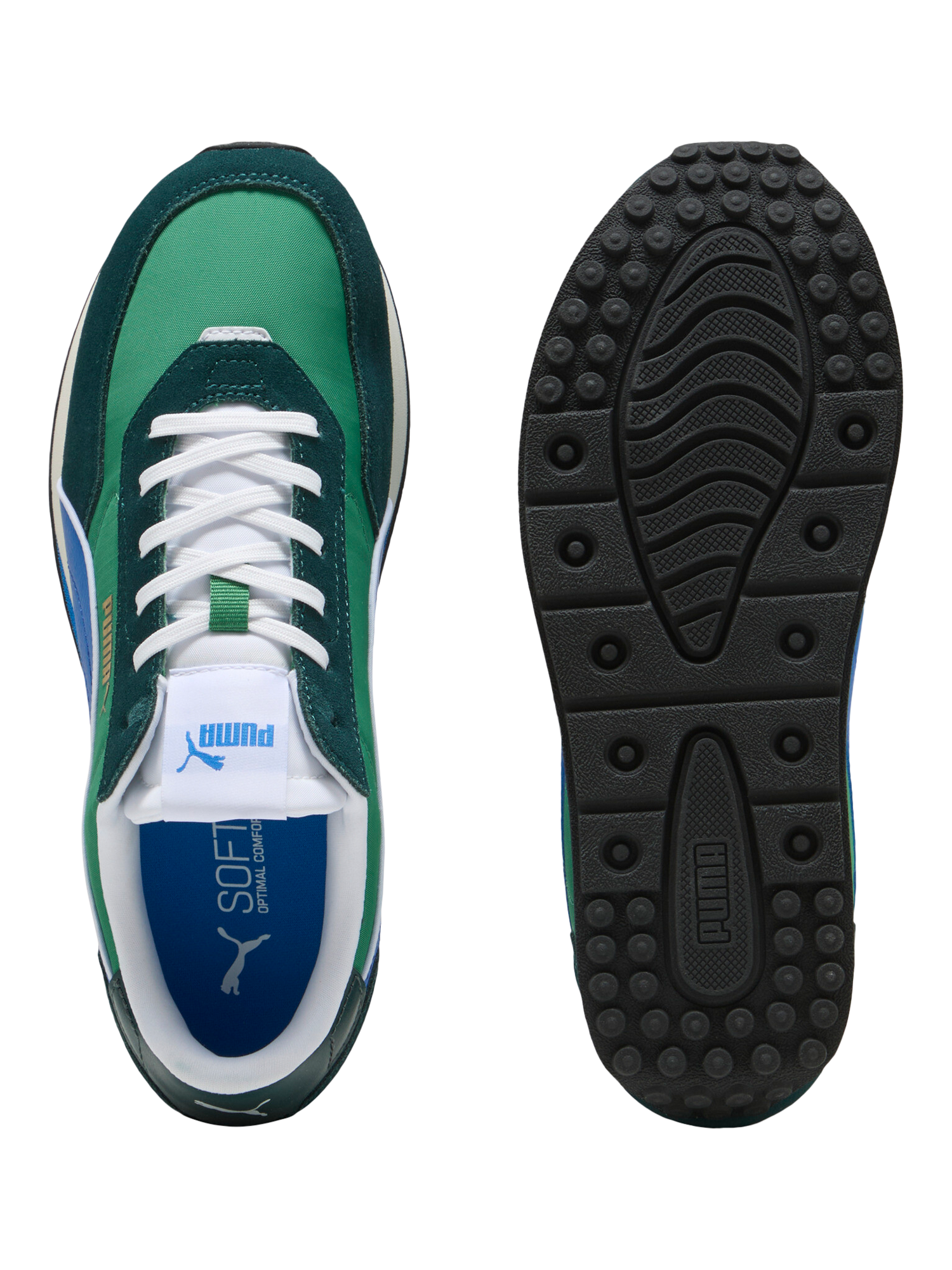 Product image 5 of 6, which shows PUMA St Miler Rise Lace Up Trainers, Green, Blue, 9