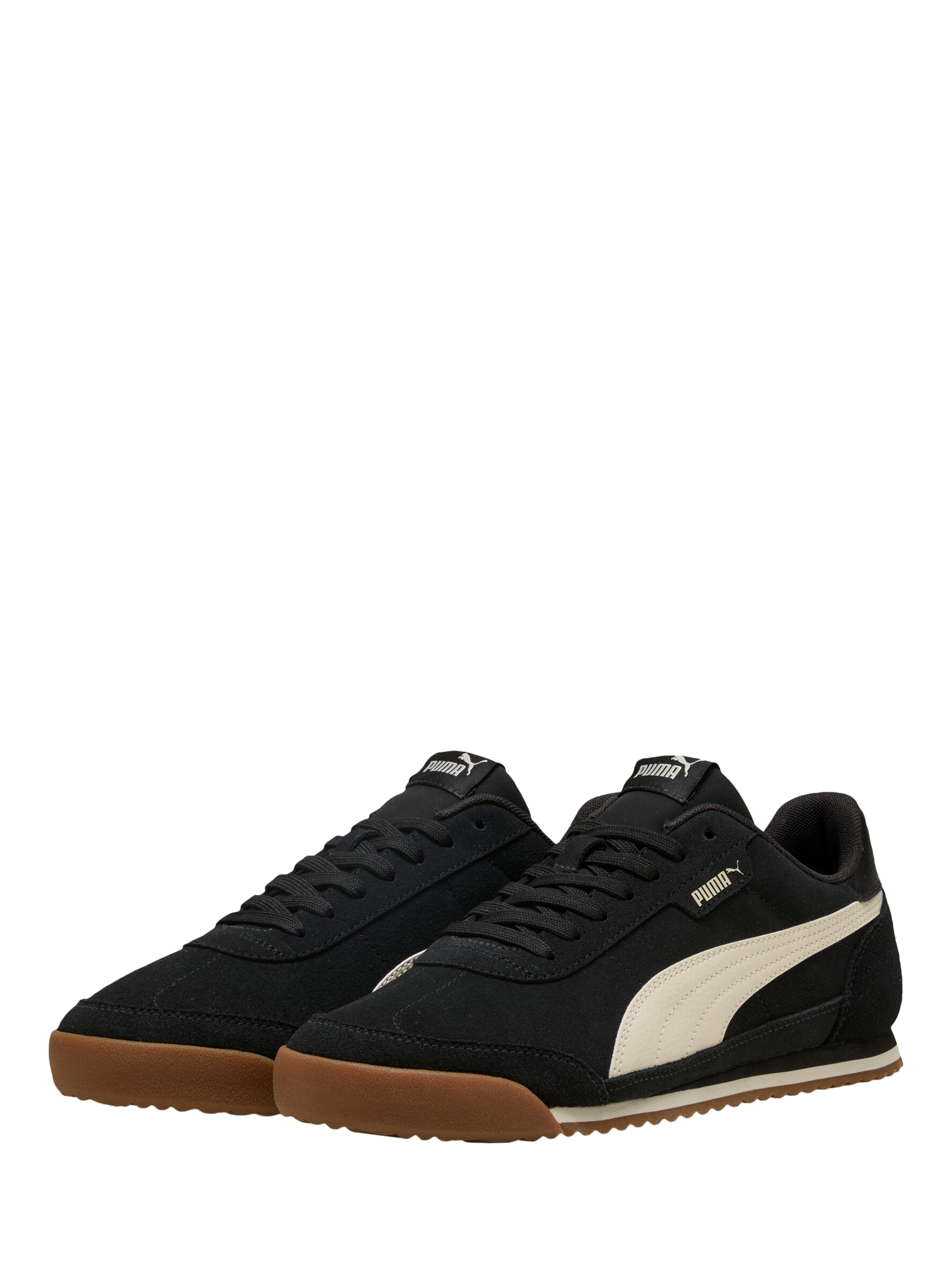 Product image 2 of 6, which shows PUMA Turino II Suede Lace Up Trainers, Black Suede, 11