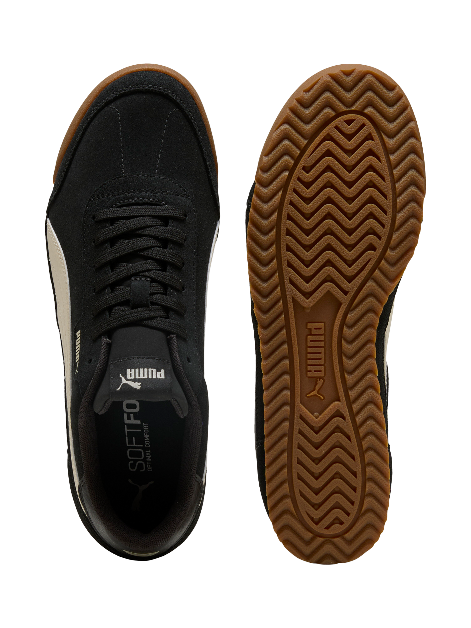 Product image 5 of 6, which shows PUMA Turino II Suede Lace Up Trainers, Black Suede, 11