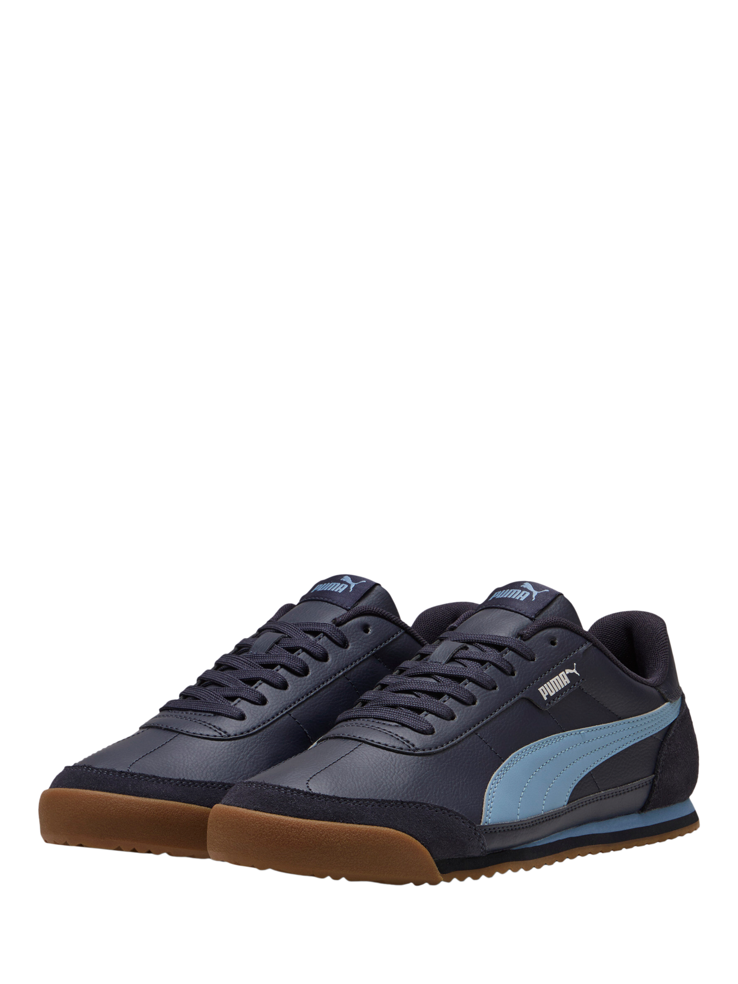 Product image 2 of 6, which shows PUMA Turino II Suede Lace Up Trainers, Blue, 9