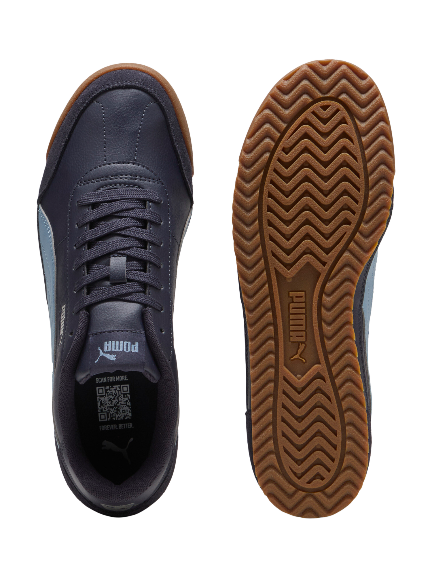 Product image 5 of 6, which shows PUMA Turino II Suede Lace Up Trainers, Blue, 9