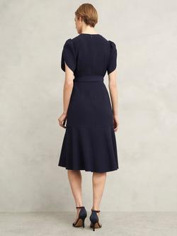 Hobbs Pricilla Tiered Hem Dress, Midnight Blue - view 2, Midnight Blue