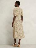 Hobbs Santana Floral Tea Dress, Ivory/Multi