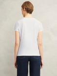 Hobbs Pixie Embroidered Floral T-Shirt, White/Pink