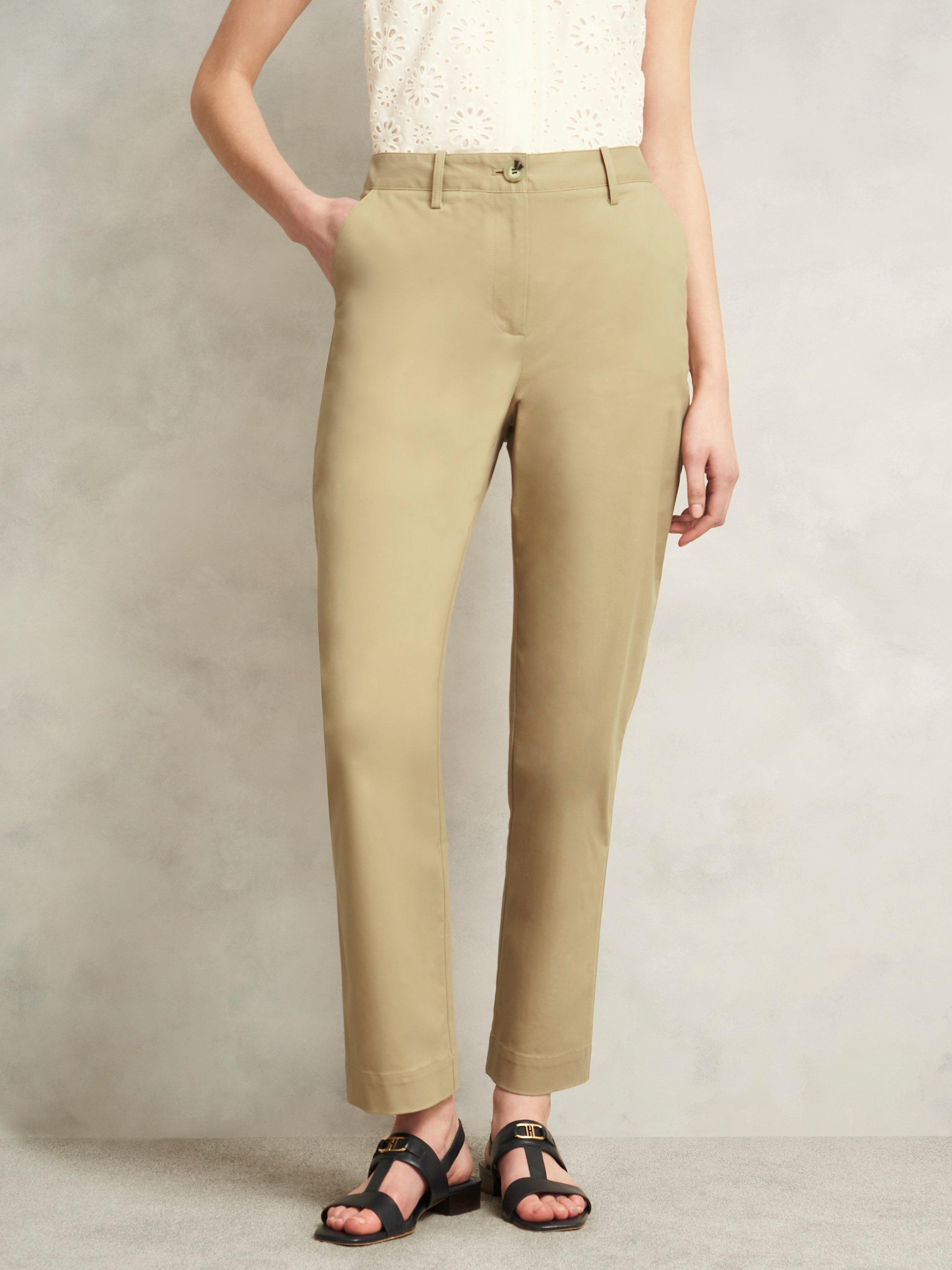 Product image 3 of 5, which shows Hobbs Noa Tapered Tailored Trousers, Camel, 10