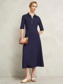 Hobbs Azaria Ponte Dress, Navy Blue, Navy Blue