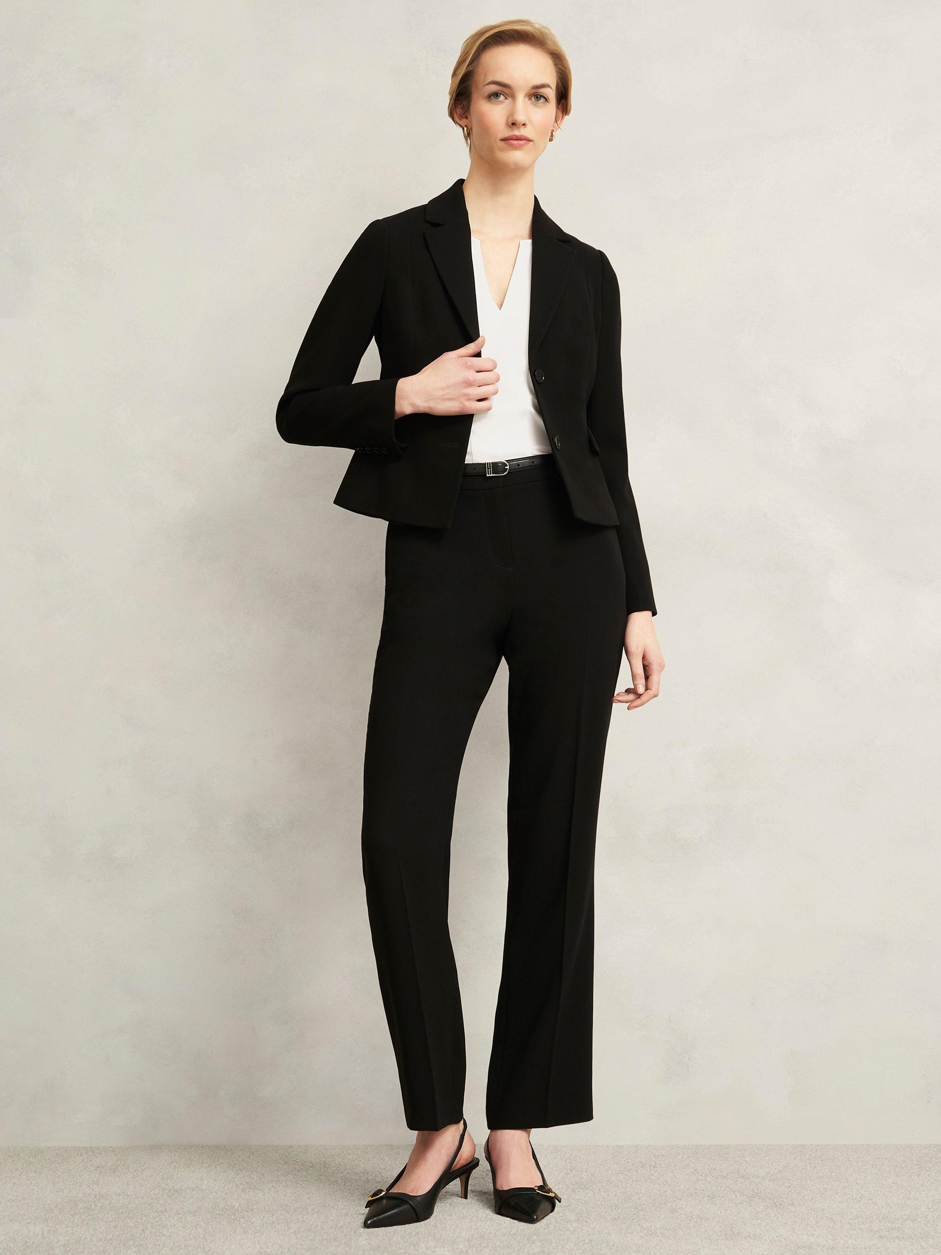 Product image 6 of 6, which shows Hobbs Maddison Notch Neck Top, Ivory, S