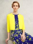 Hobbs Ella Cropped Cardigan, Light Yellow