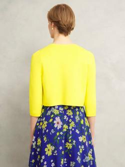 Hobbs Ella Cropped Cardigan, Light Yellow - view 2, Light Yellow
