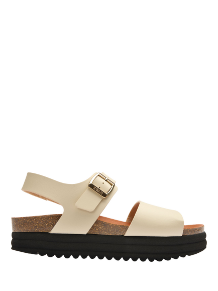V.GAN Vegan Clove Footbed Sandals, Cream, Cream