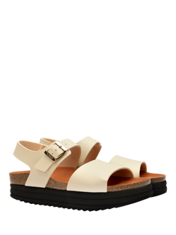 V.GAN Vegan Clove Footbed Sandals, Cream - view 2, Cream