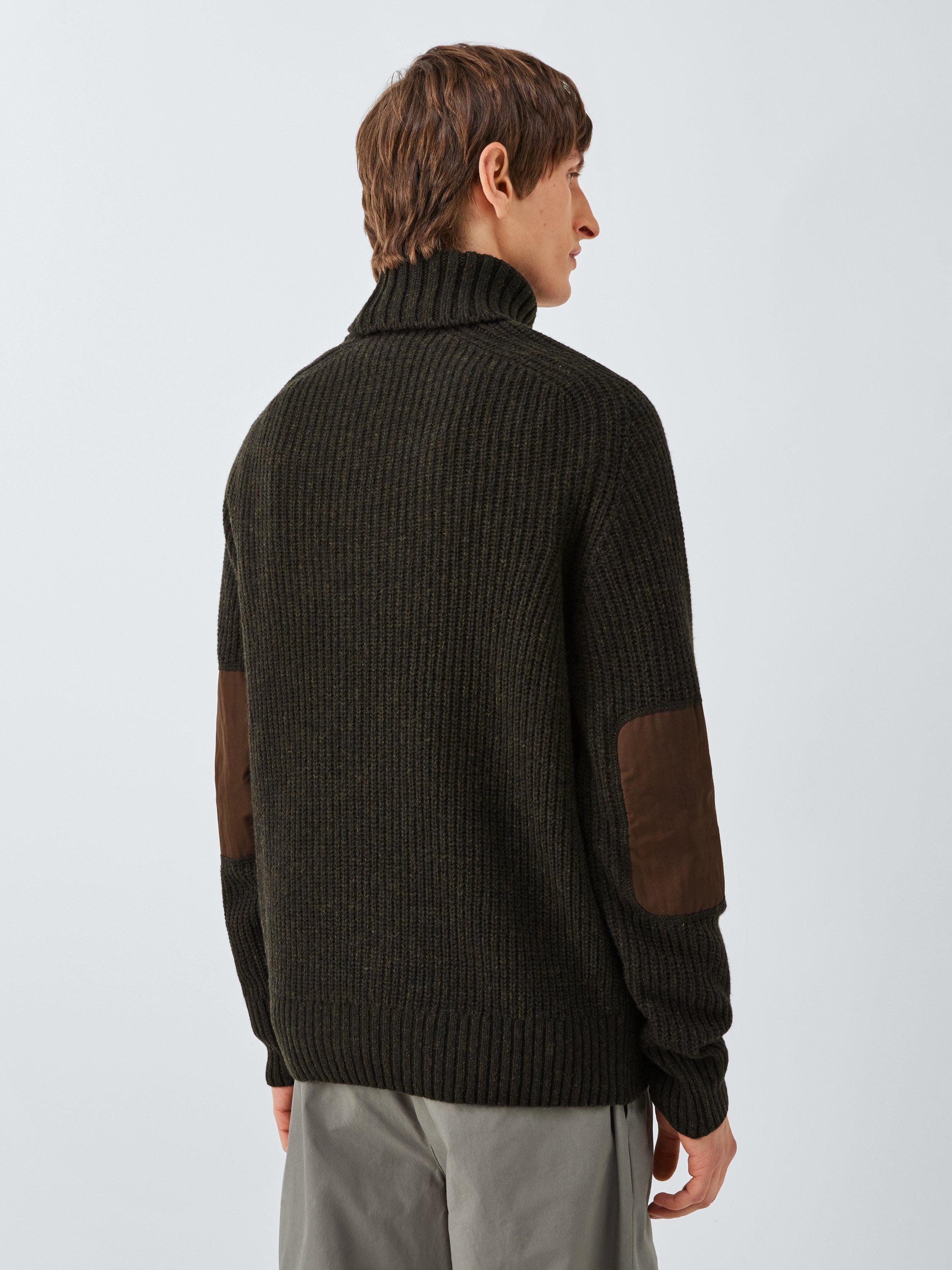 Product image 2 of 6, which shows Fjällräven Ovik Wool  Roll Neck Sweater, Dark Olive, M