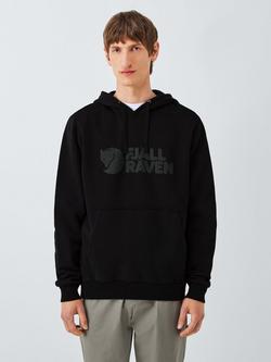 Fjällräven Cotton Logo Hoodie, Black