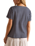 Joules Harbour Stripe T-Shirt, Navy/Multi