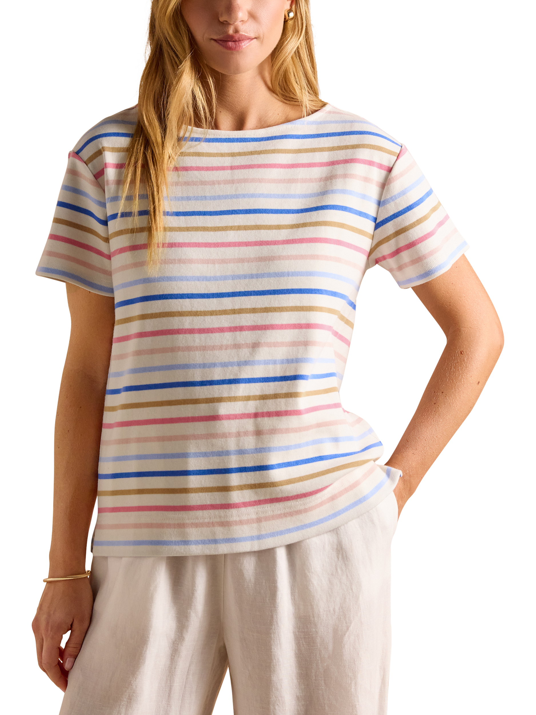 Joules Harbour Stripe T-Shirt, Multi