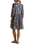Joules Tie Front Floral Dress, Blue Navy