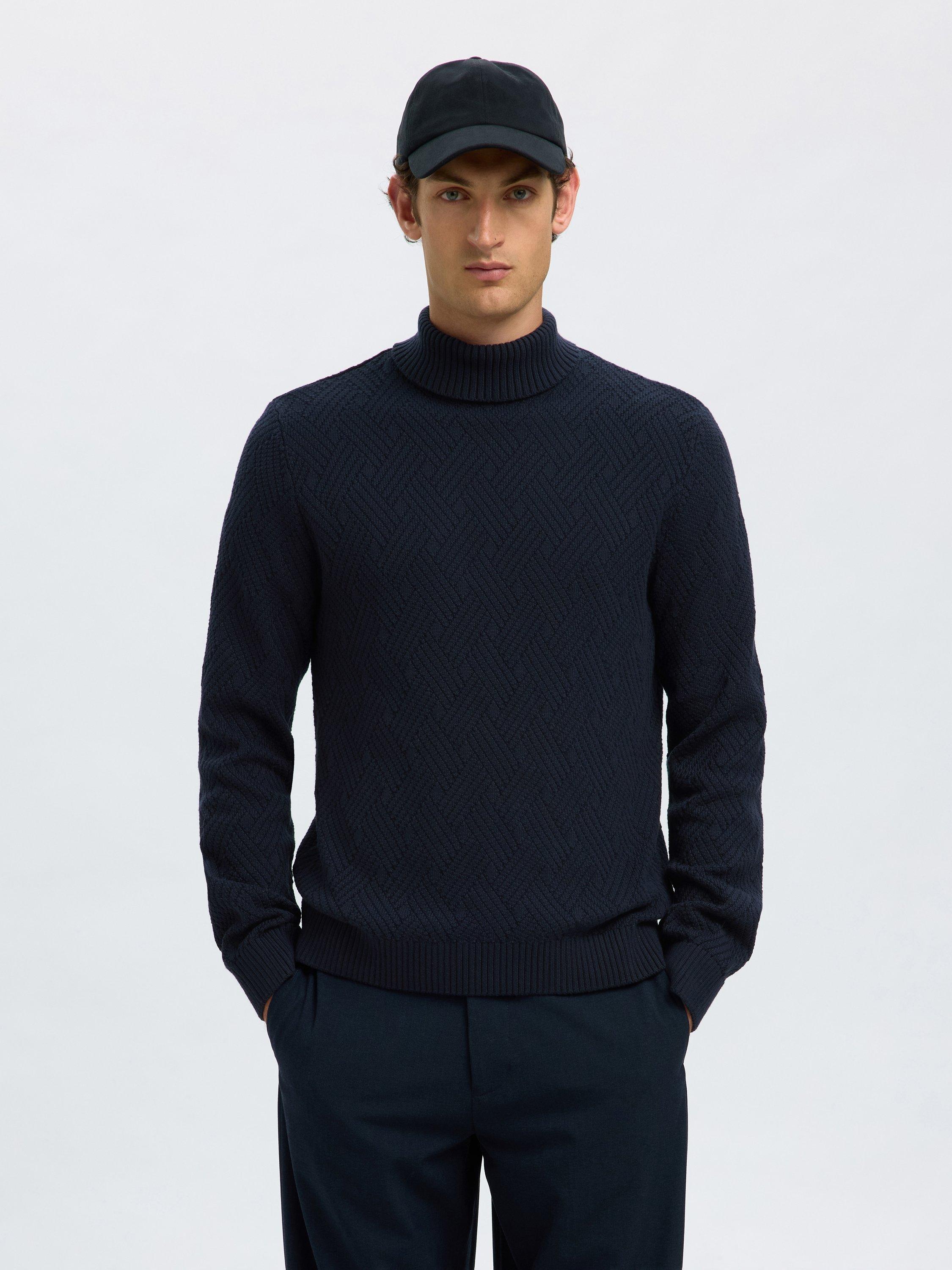 Selected Trevor Cotton Roll Neck Jumper
