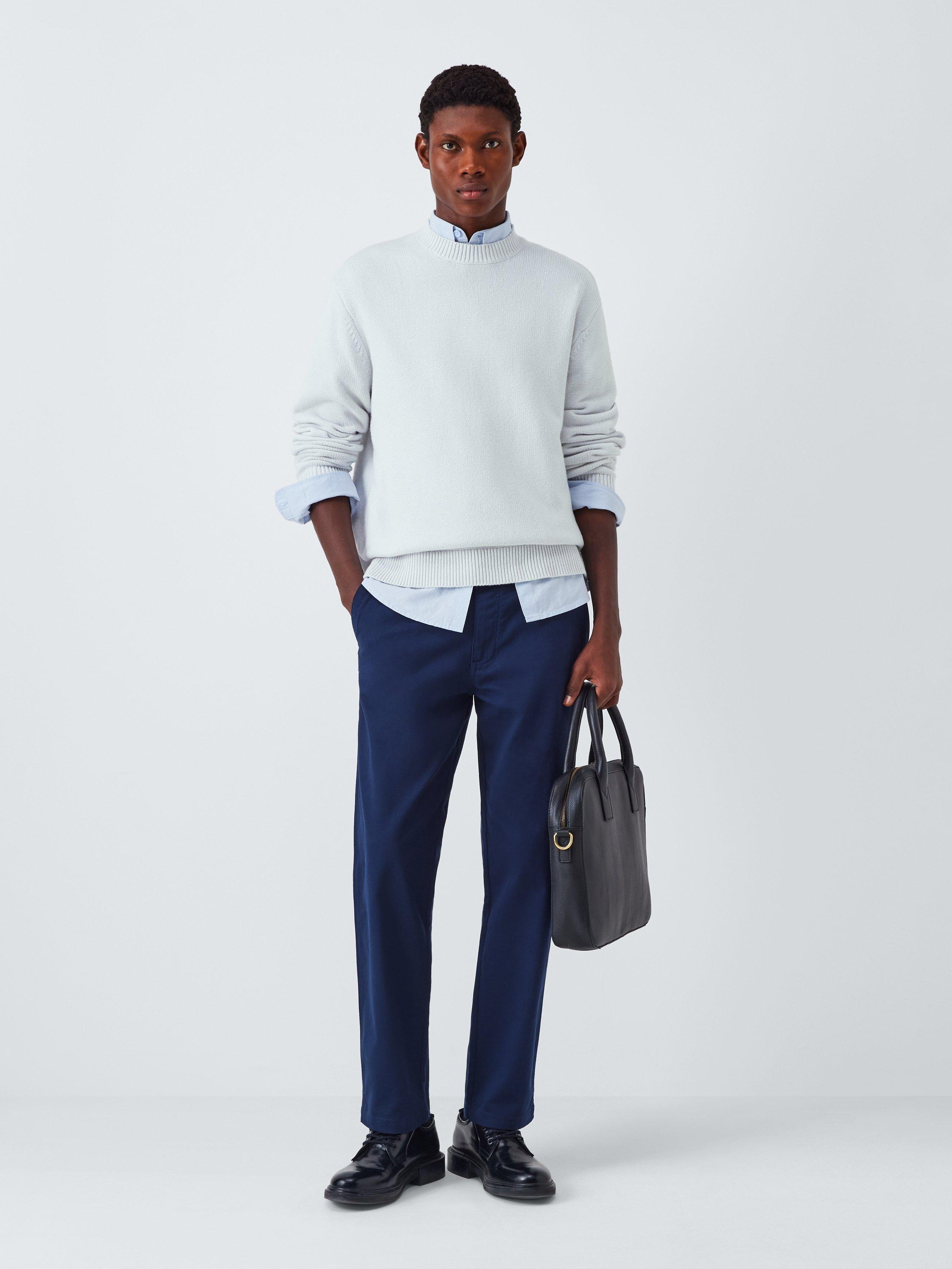 Product image 3 of 6, which shows Kin Seam Detail Crew Neck Jumper, Icy Grey, S