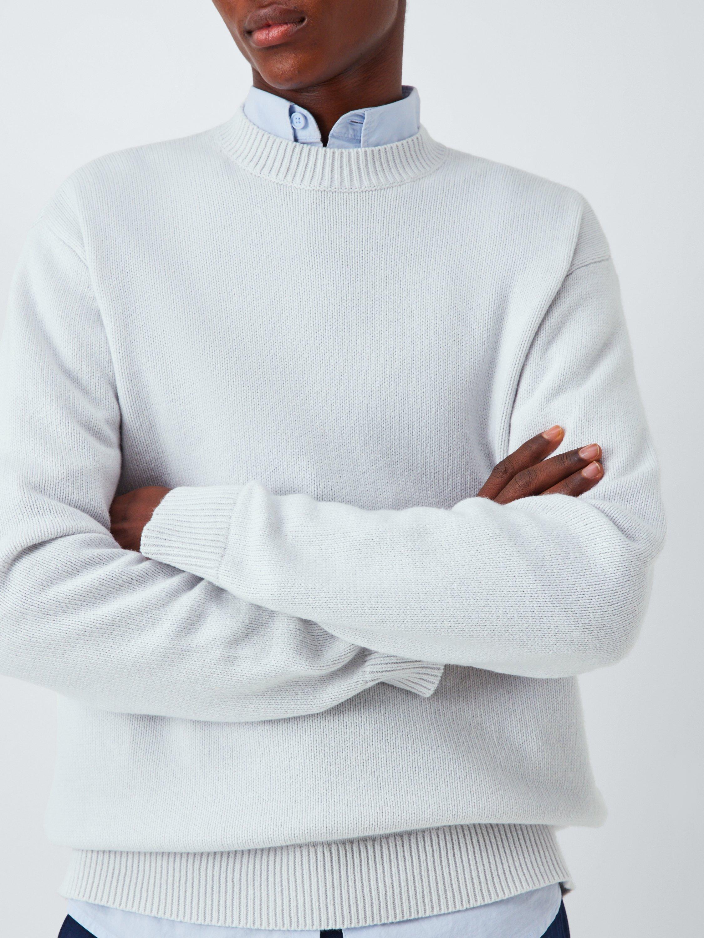 Product image 6 of 6, which shows Kin Seam Detail Crew Neck Jumper, Icy Grey, S