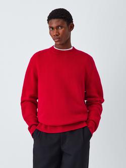 Kin Seam Detail Crew Neck Jumper, Equestrain Red