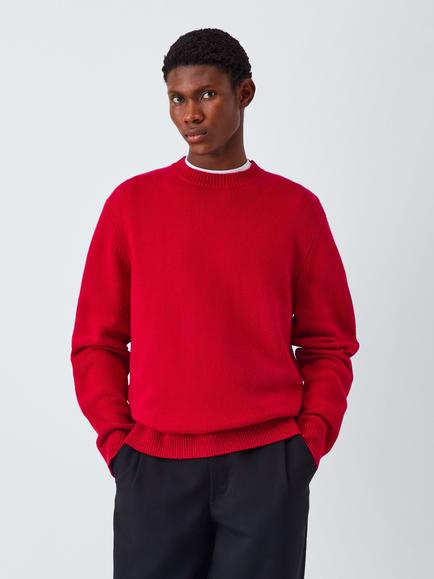 Kin Seam Detail Crew Neck Jumper, Equestrain Red