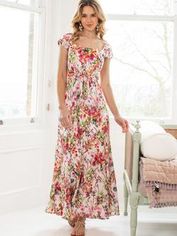 Alie Street Florence Wildflower Garden Maxi Dress, Wildflower Garden, Wildflower Garden