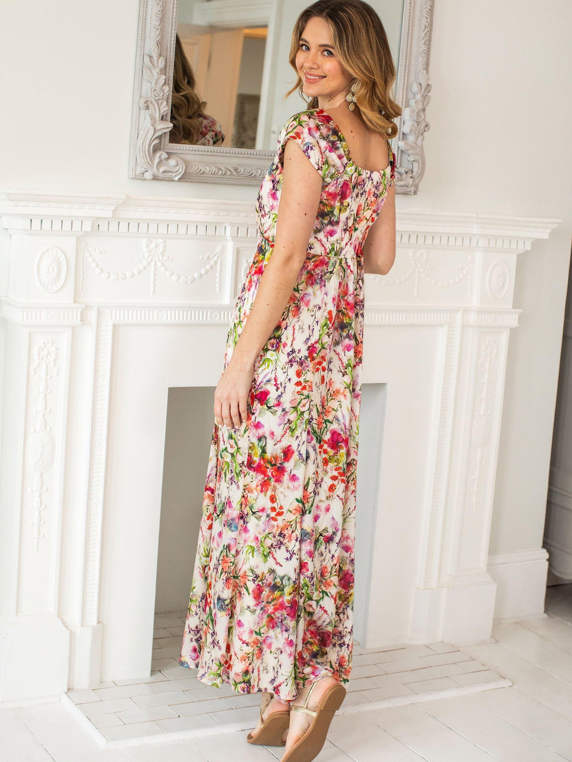 Product image 6 of 7, which shows Alie Street Florence Wildflower Garden Maxi Dress, Wildflower Garden, 6-8