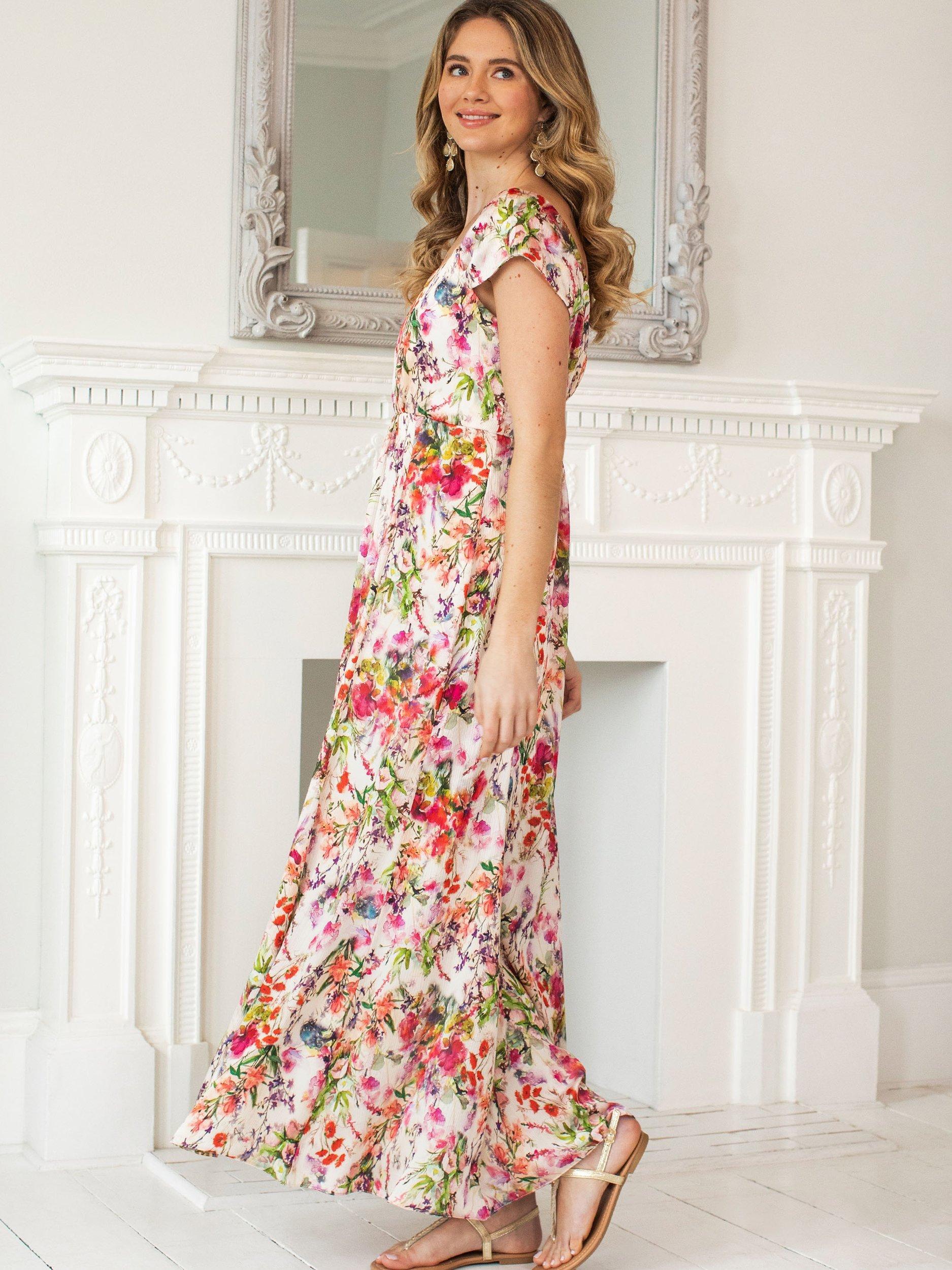 Product image 7 of 7, which shows Alie Street Florence Wildflower Garden Maxi Dress, Wildflower Garden, 6-8
