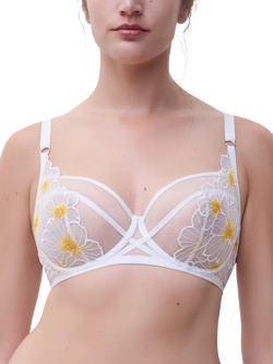 Chantelle Lush Floral Full Cup Underwired Bra, White Daisy, White Daisy