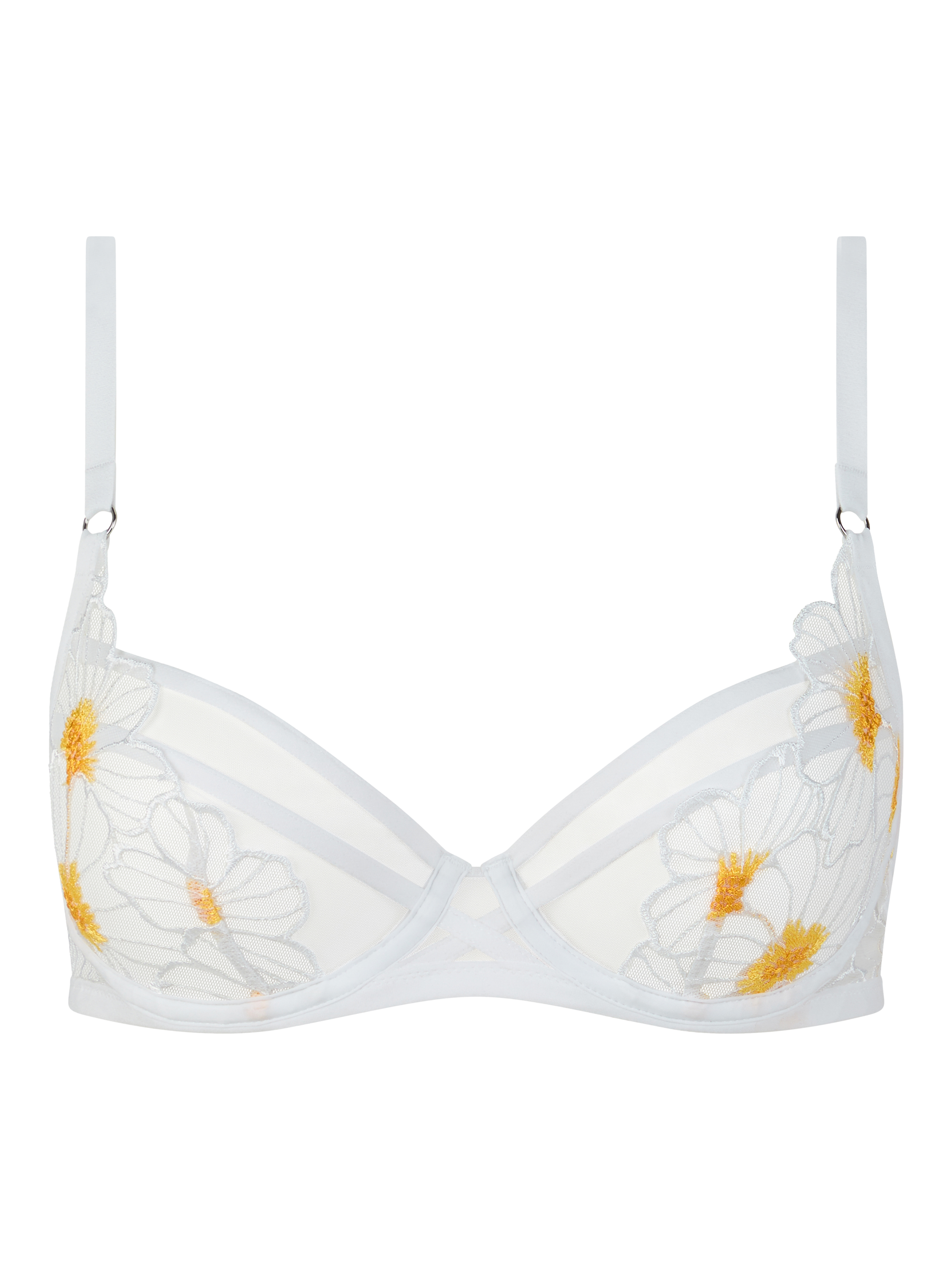 Product image 5 of 5, which shows Chantelle Lush Floral Full Cup Underwired Bra, White Daisy, 32D