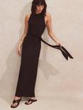 Ro&Zo Jersey Tie Sleeveless Maxi Dress