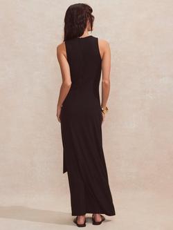 Ro&Zo Jersey Tie Sleeveless Maxi Dress - view 2, Black