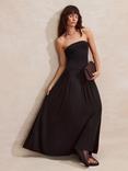 Ro&Zo Jersey Bandeau Maxi Dress, Black