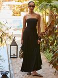 Ro&Zo Jersey Bandeau Maxi Dress, Black