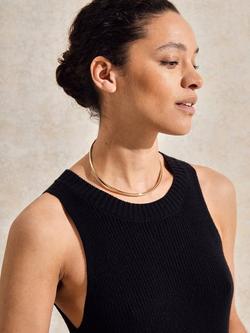 Ro&Zo Knit Halterneck Maxi Dress, Black - view 2, Black