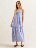 Ro&Zo Stripe Tiered Dress, Blue
