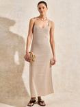Ro&Zo Stripe Knit Maxi Dress, Brown/Multi