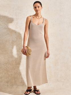 Ro&Zo Stripe Knit Maxi Dress, Brown/Multi, Brown/Multi
