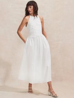 Ro&Zo Marina Floral Midi Dress, White - view 2, White