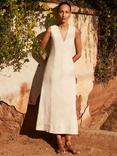 Ro&Zo Cotton Blend Denim V-Neck Maxi Dress