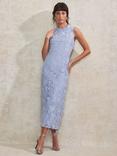 Ro&Zo Petite Sleeveless Lace Midi Dress