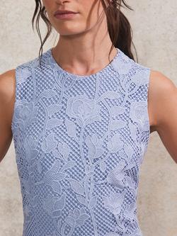 Ro&Zo Petite Sleeveless Lace Midi Dress - view 2, Blue