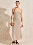 Ro&Zo Cotton Blend Petite Sleeveless Stripe Maxi Dress