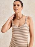 Ro&Zo Cotton Blend Petite Sleeveless Stripe Maxi Dress