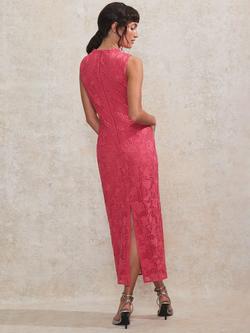 Ro&Zo Petite Sleeveless Lace Midi Dress - view 2, Pink