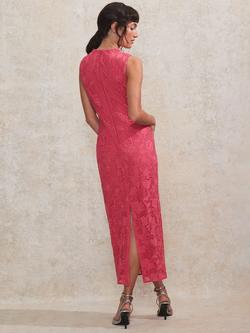 Ro&Zo Lace Sleeveless Midi Dress, Pink - view 2, Pink