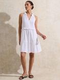 Ro&Zo Frill Cheesecloth Mini Dress, White