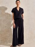 Ro&Zo Cotton Frill Neck Short Sleeve Top