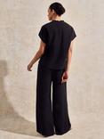 Ro&Zo Cotton Short Sleeve Frill Neck Top