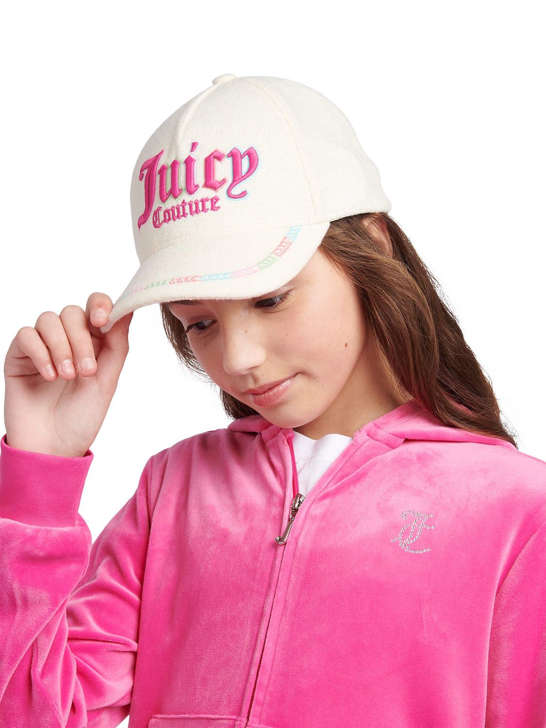 Product image 2 of 6, which shows Juicy Couture Rainbow Baseball Cap, Vanilla Ice, One Size
